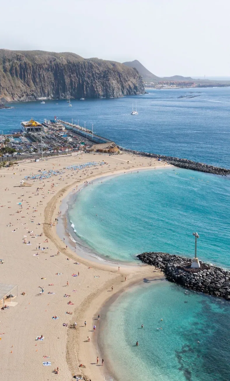 Playa de las Vistas vista desde el aire